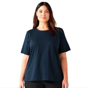 Inkwell Pen Blue 1/2 Sleeve Cotton T-Shirt